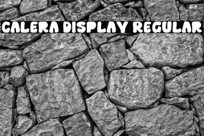 Calera Display Regular Font examples