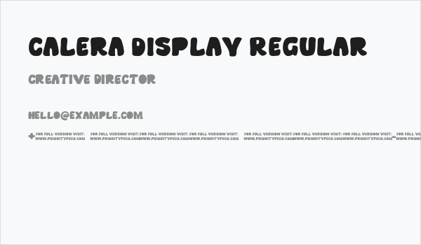 Calera Display Regular Business Card