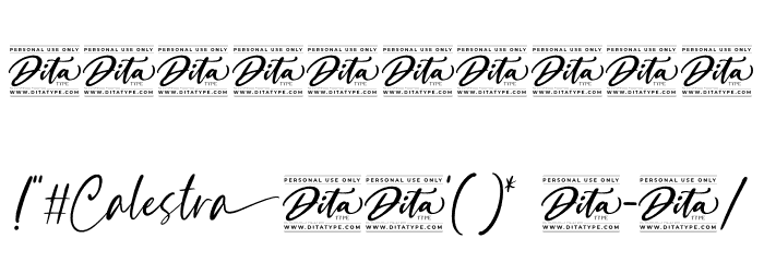 Calestra Personal Use Font OTHER CHARS