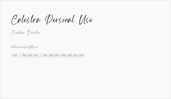 Calestra Personal Use Business Card