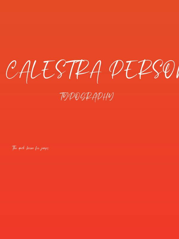 Calestra Personal Use Poster