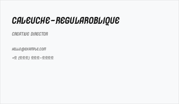 Caleuche-RegularOblique Business Card