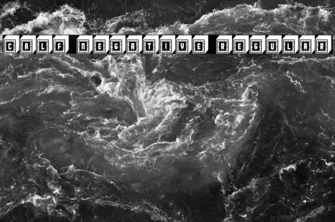 Calf Negative Regular Font examples