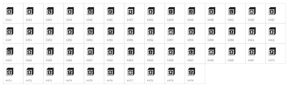 Calf Regular Character Map