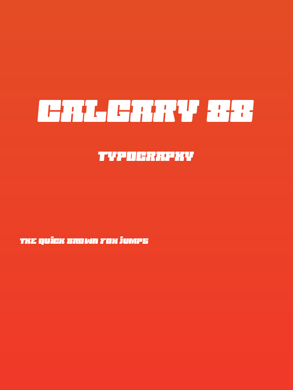 Calgary 88 Poster