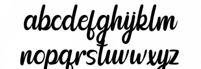 Calhtia Font LOWERCASE