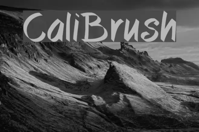 CaliBrush Font examples