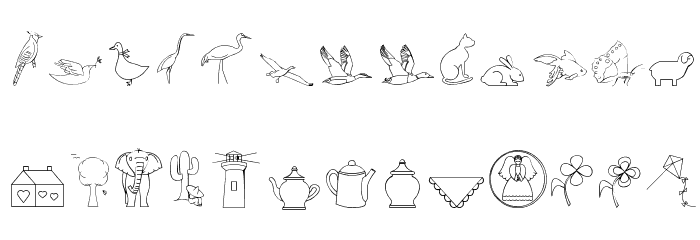 CaliKat's Path Draws LT Font LOWERCASE