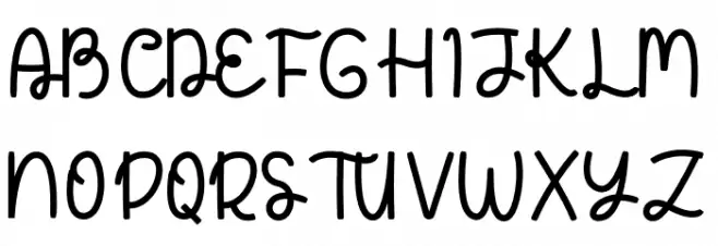 Caliata フォント 大文字