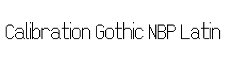 Calibration Gothic NBP Latin  Frei Schriftart Herunterladen