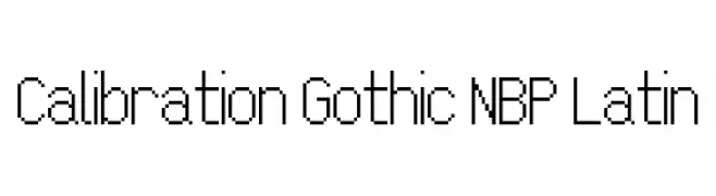Calibration Gothic NBP Latin  Frei Schriftart Herunterladen