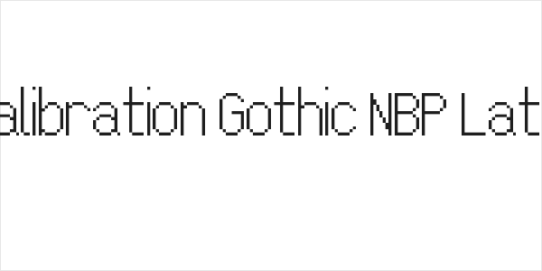 Calibration Gothic NBP Latin Logo