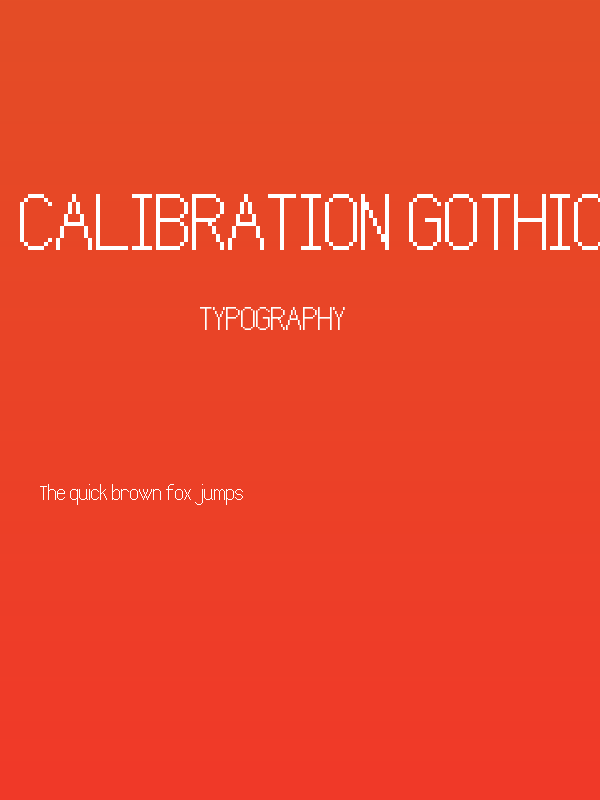 Calibration Gothic NBP Latin Poster