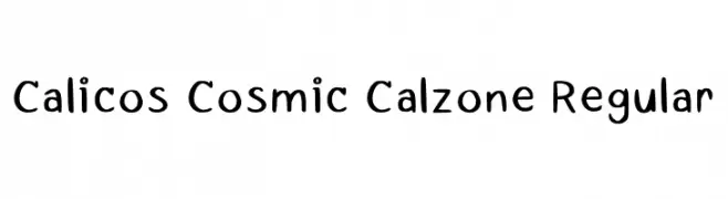 Calicos Cosmic Calzone Regular  Frei Schriftart Herunterladen