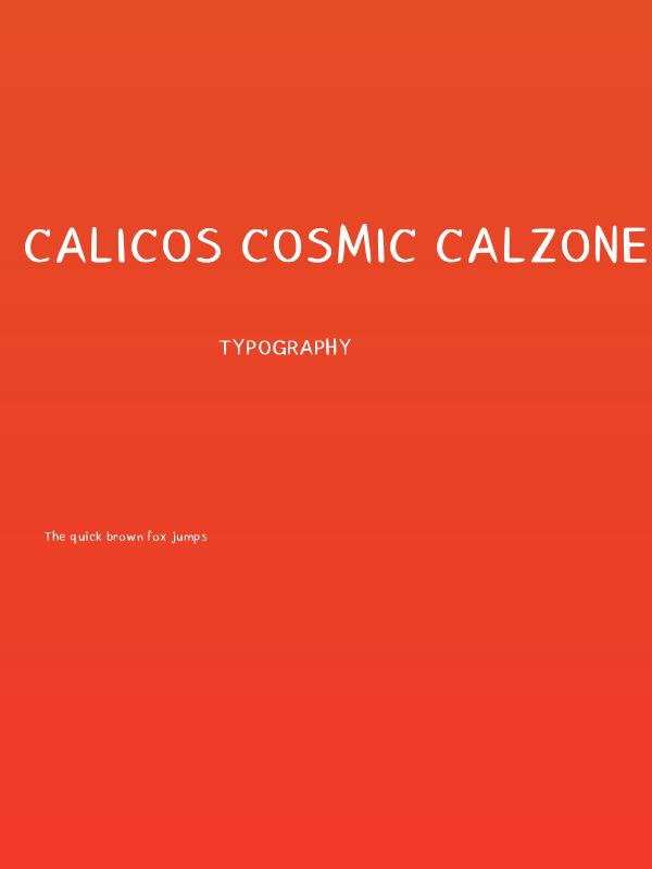 Calicos Cosmic Calzone Regular Poster