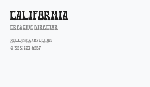 Califormia Business Card
