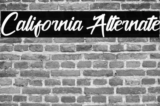 California Alternate Font examples