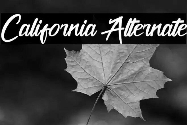 California Alternate Font examples