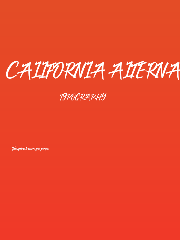 California Alternate Poster