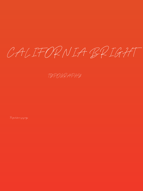 California Bright Poster