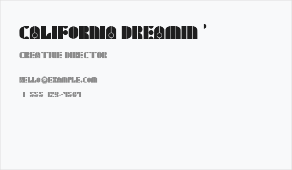 California Dreamin' Business Card