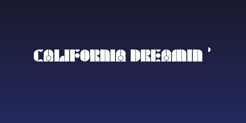 California Dreamin' Social Header
