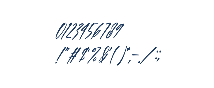 California Italic Other Characters