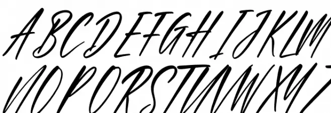 California Italic Font UPPERCASE