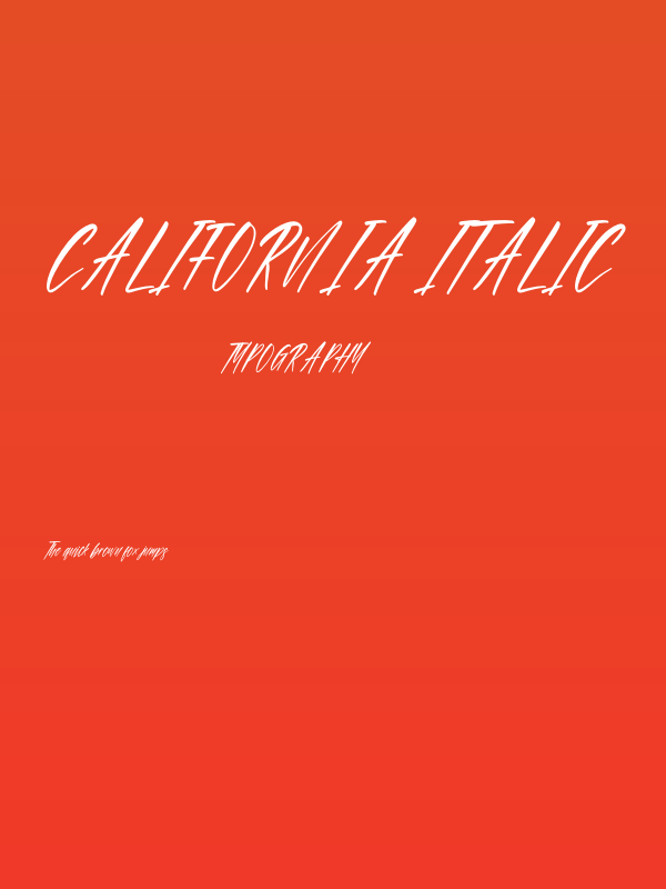 California Italic Poster