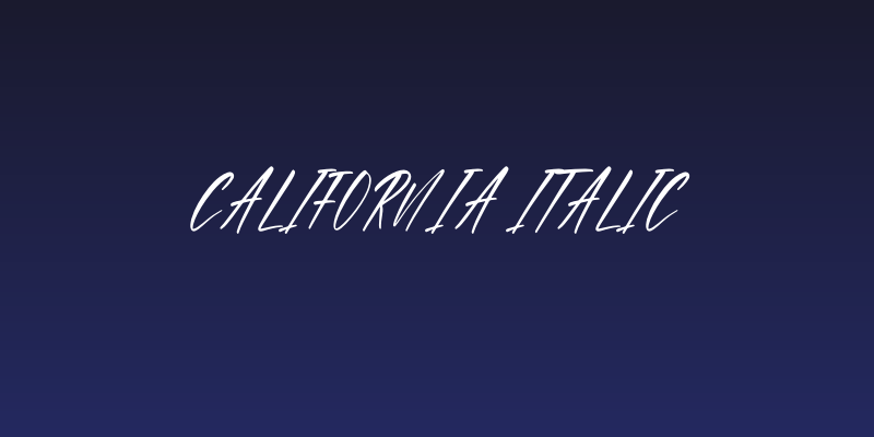 California Italic Social Header