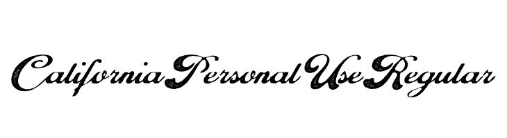 California Personal Use Regular  Descarca Fonturi Gratis