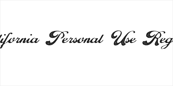 California Personal Use Regular Logo