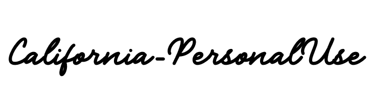 California-Personal Use  Скачать бесплатные шрифты