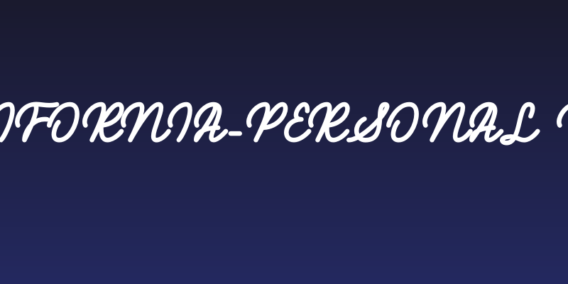 California-Personal Use Social Header