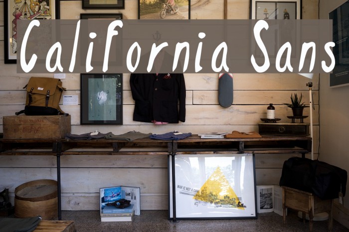California Sans Font examples