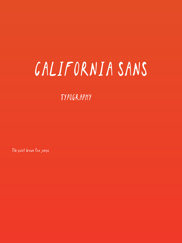 California Sans Poster