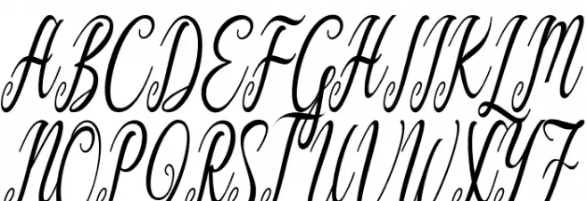 California Script 字体 大写