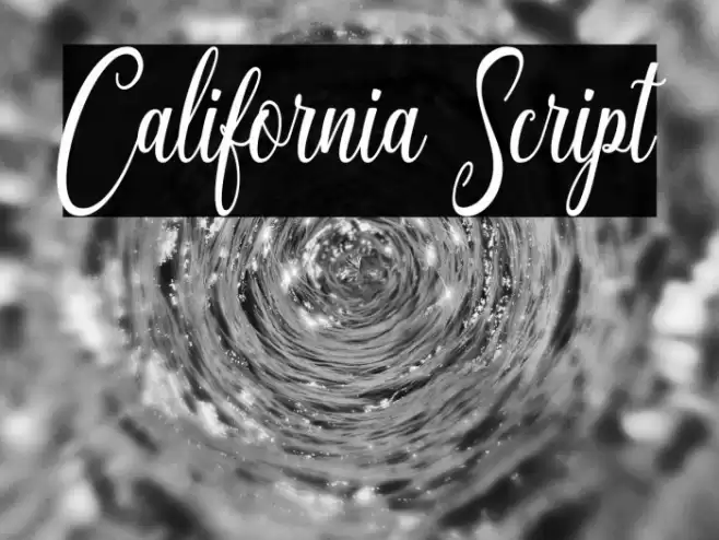 California Script Font examples