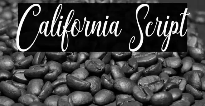 California Script Font examples