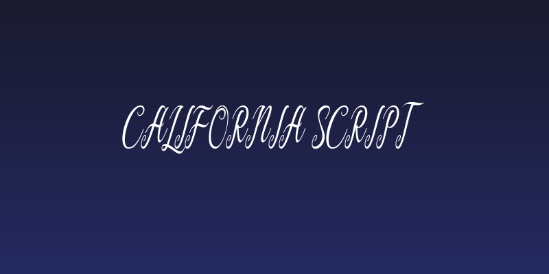 California Script Social Header