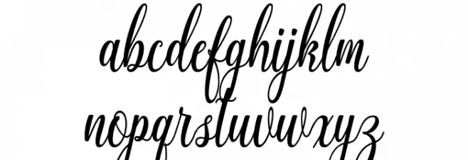California Script 字体 小写
