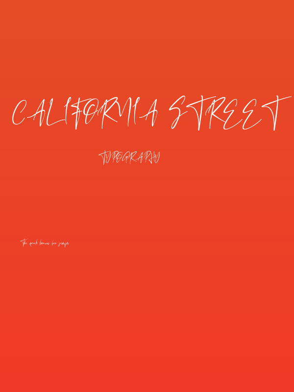 California Street Poster