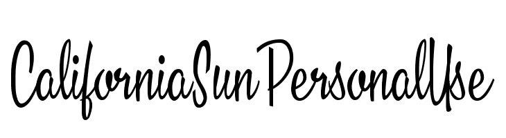 California Sun Personal Use  لخطوط تنزيل