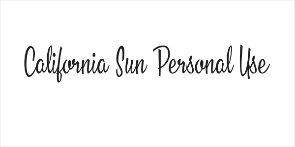 California Sun Personal Use Logo