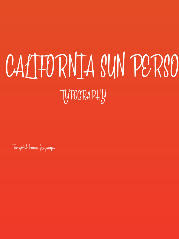 California Sun Personal Use Poster