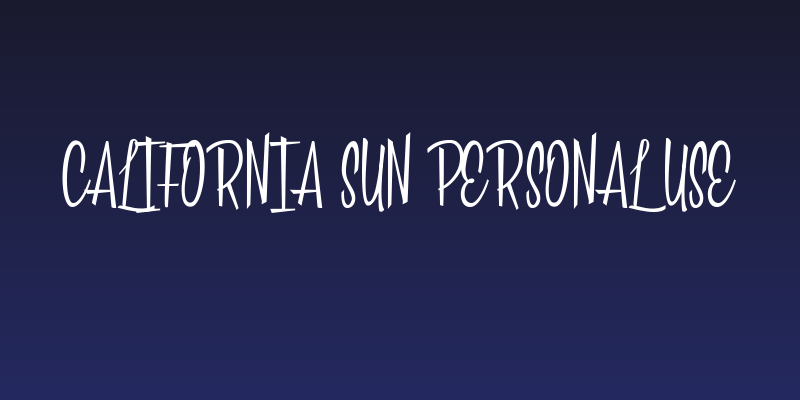 California Sun Personal Use Social Header