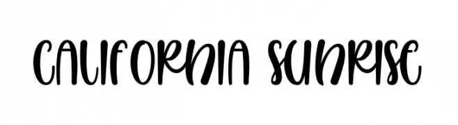 California Sunrise  Free Fonts Download