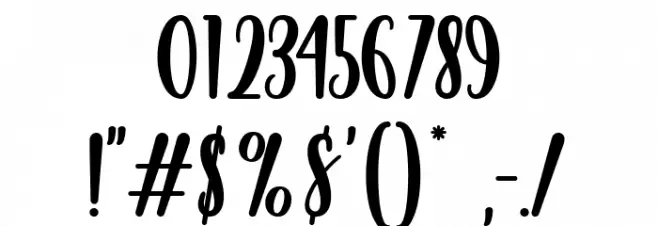 California Sunrise Font OTHER CHARS