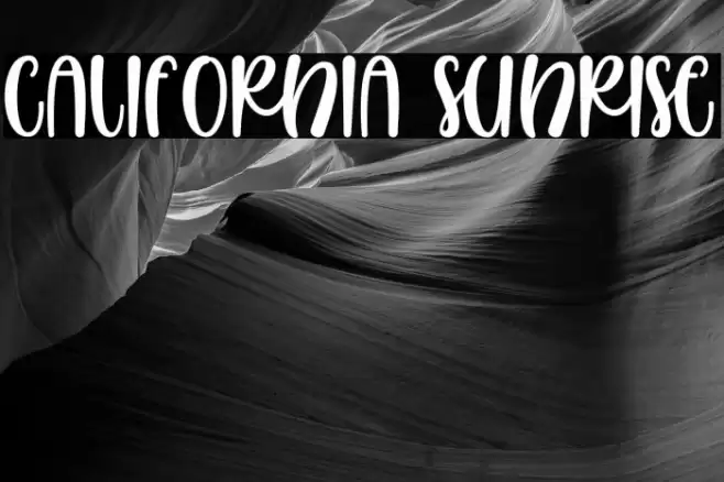 California Sunrise Font examples