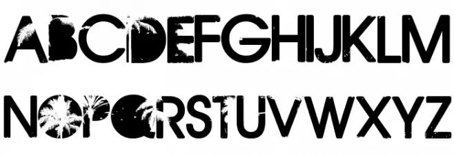 California by Dirt2 Font LOWERCASE